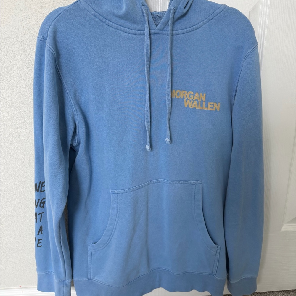 Morgan Wallen One Thing At A Time Blue Tour Hoodie Size Small